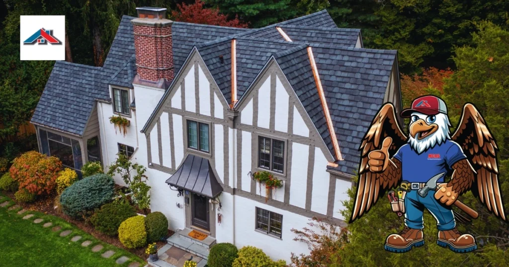 new roof with designer roof shingles and mcas roofing eagle mascot