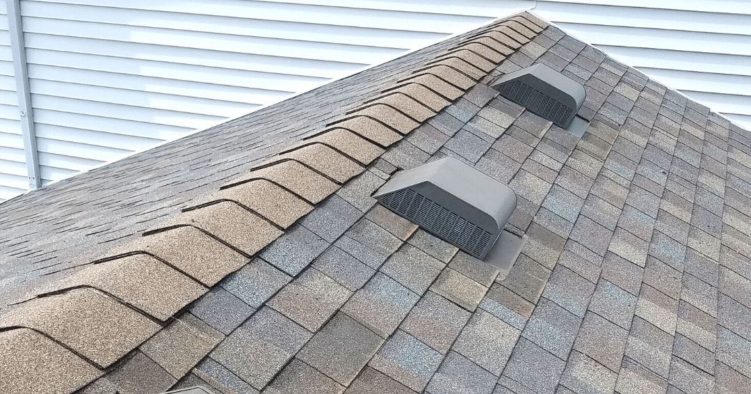 Box vents on a residential roof