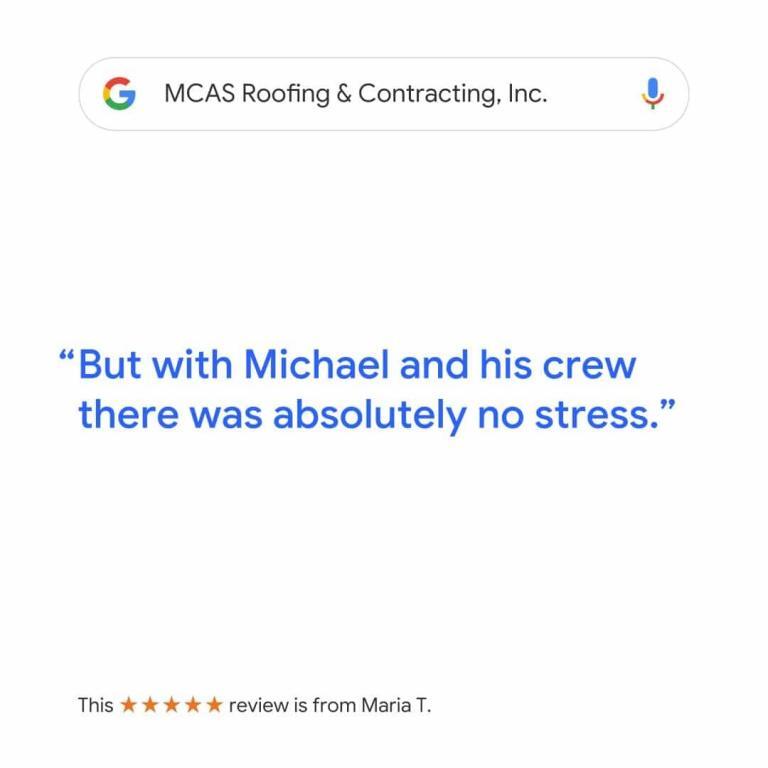 Roofer Reviews MCAS Roofing & Contracting Inc. 3
