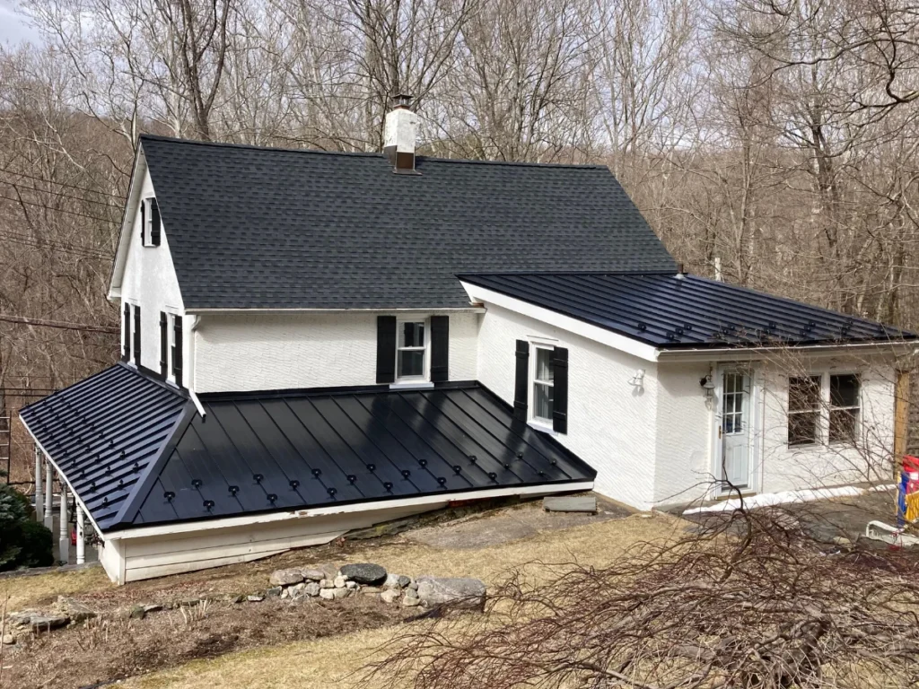 Black Metal and Shingle Roofing Project Near Mt. Kisco NY