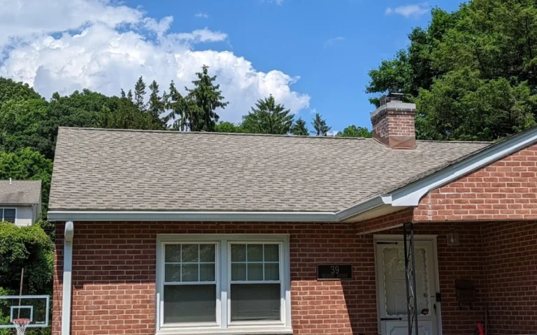 shingle roof repair on single story home