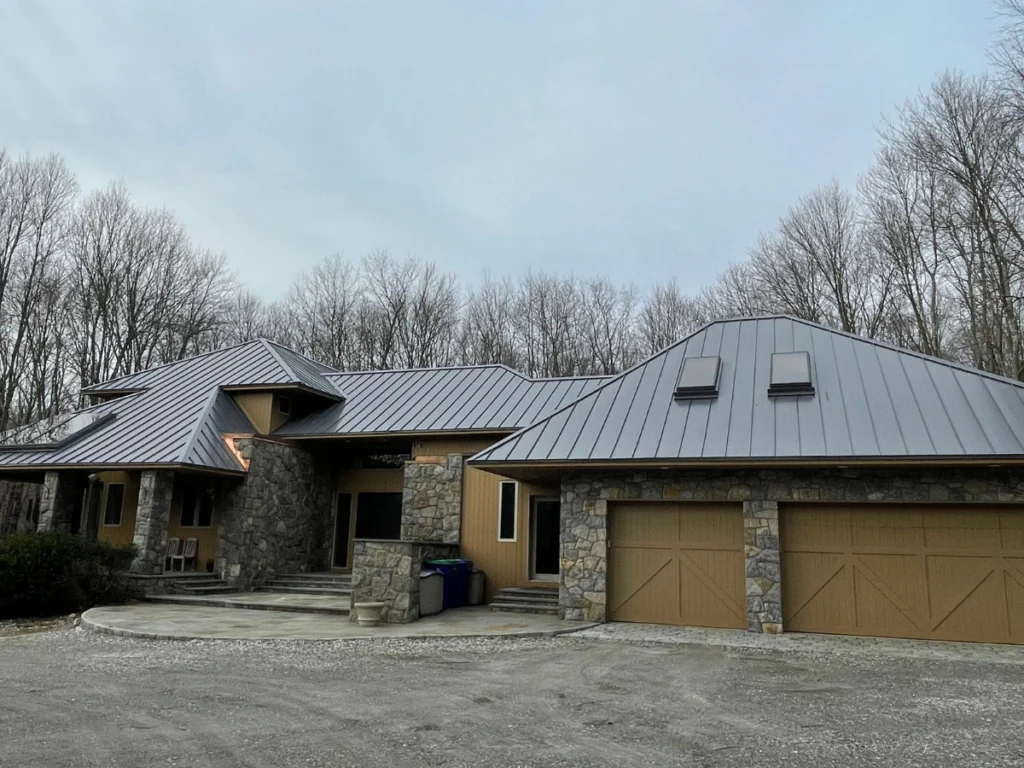 grey custom galvalume metal roof in north salem ny