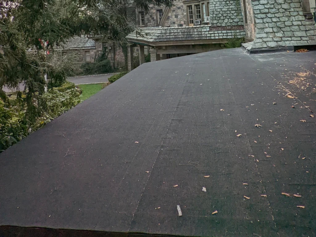 flat black asphalt roof