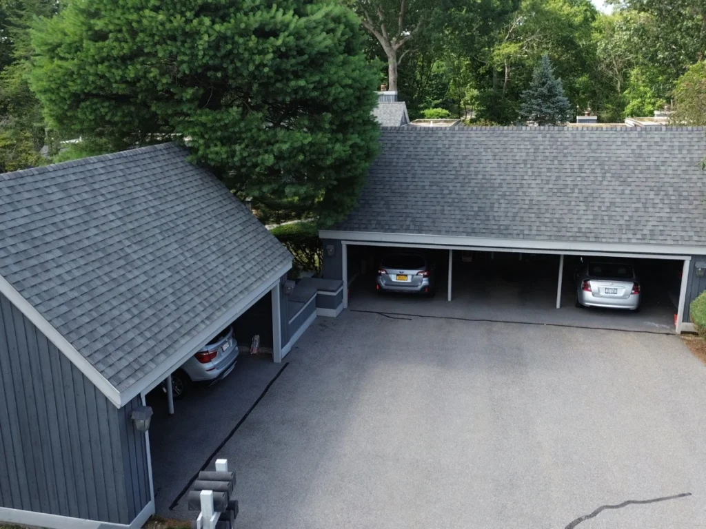 new certainteed roof shingles installed on carports near bedford, ny