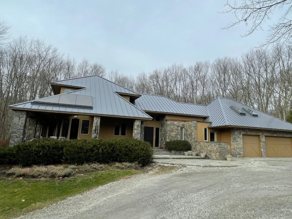 custom grey galvum metal roof near bedford, ny