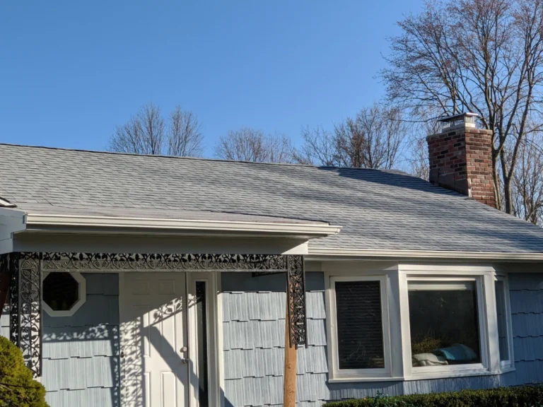 new light grey shingle roof on single story home on highview dr in Ossining, NY