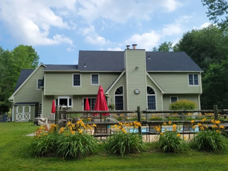 back of home with new shingle roof in brewster ny